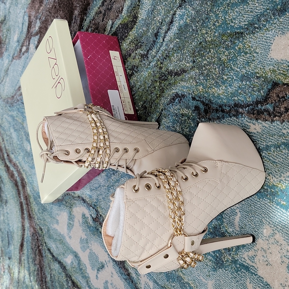 Glaze tall platform booties